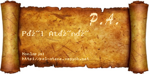 Pál Aténé névjegykártya